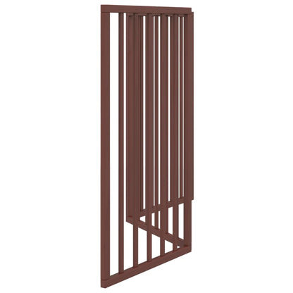 Dog Gate Foldable 3 Panels Brown 150 cm Poplar Wood