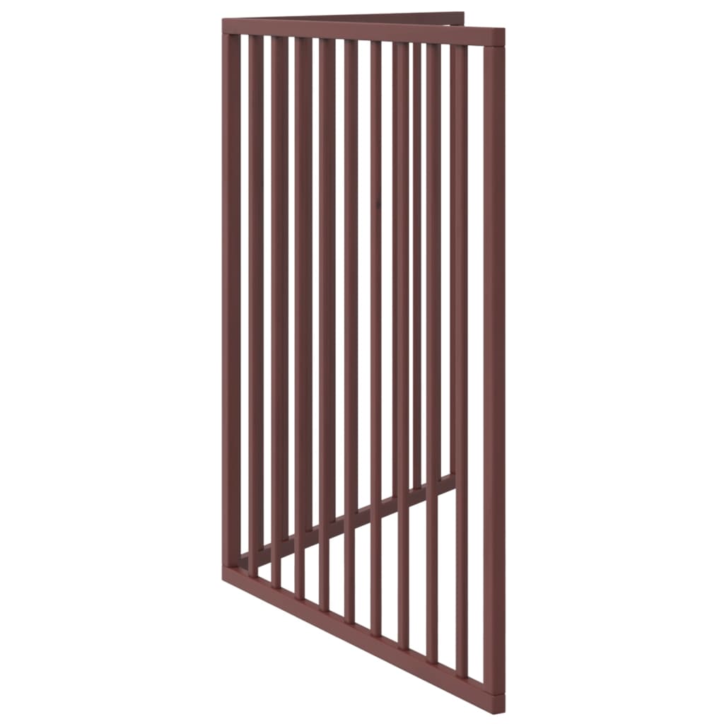 Dog Gate Foldable 2 Panels Brown 160 cm Poplar Wood