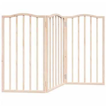 Dog Gate Foldable 3 Panels 150 cm Poplar Wood