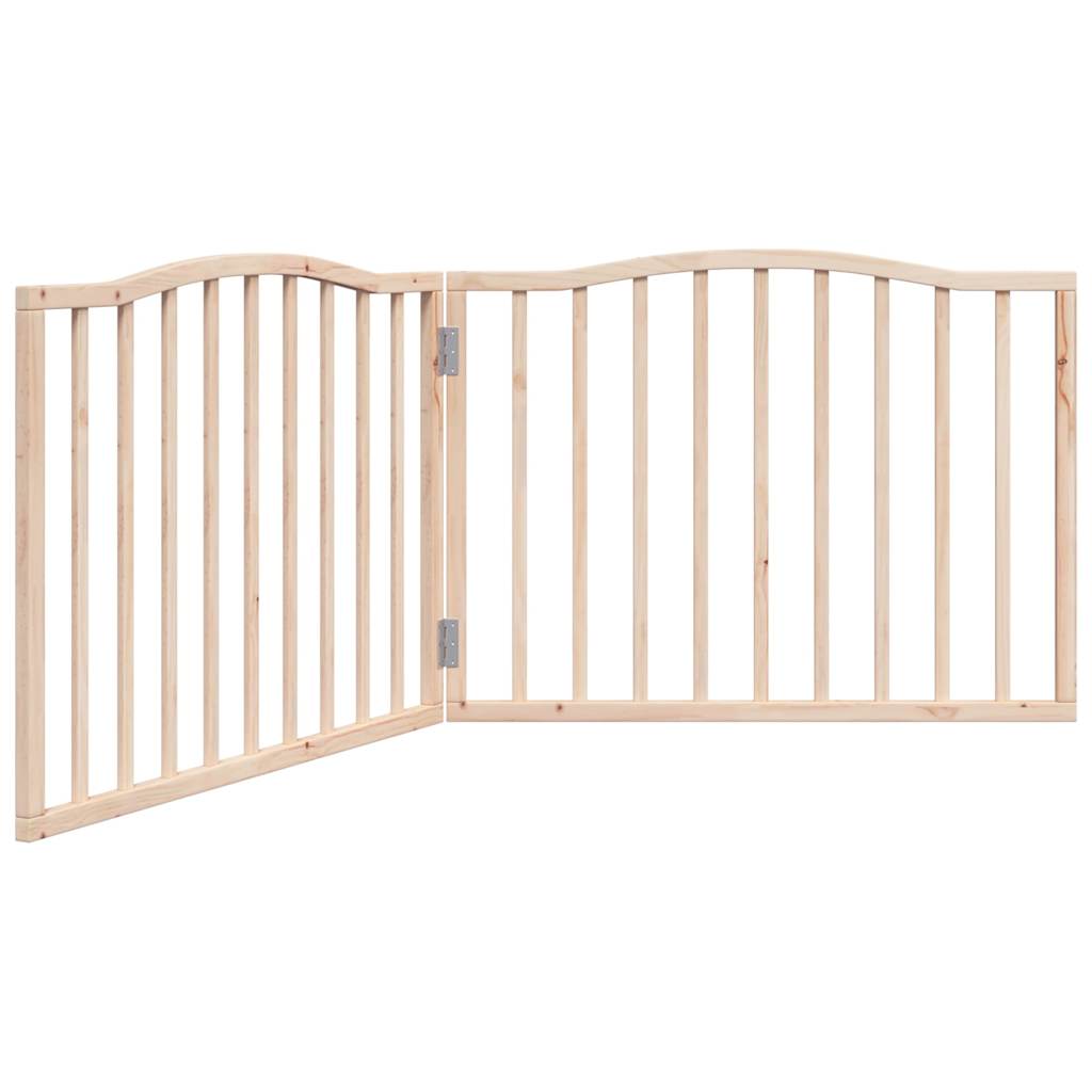 Dog Gate Foldable 2 Panels 160 cm Poplar Wood