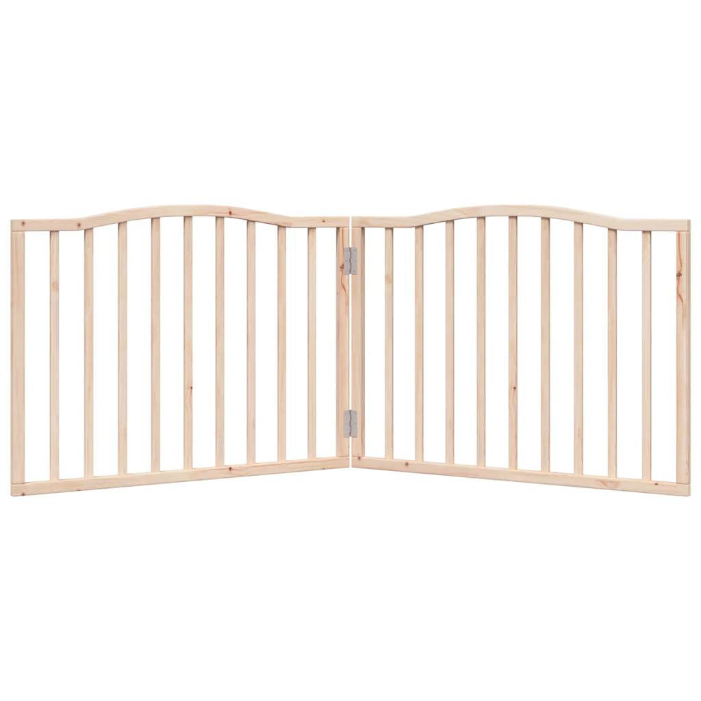 Dog Gate Foldable 2 Panels 160 cm Poplar Wood