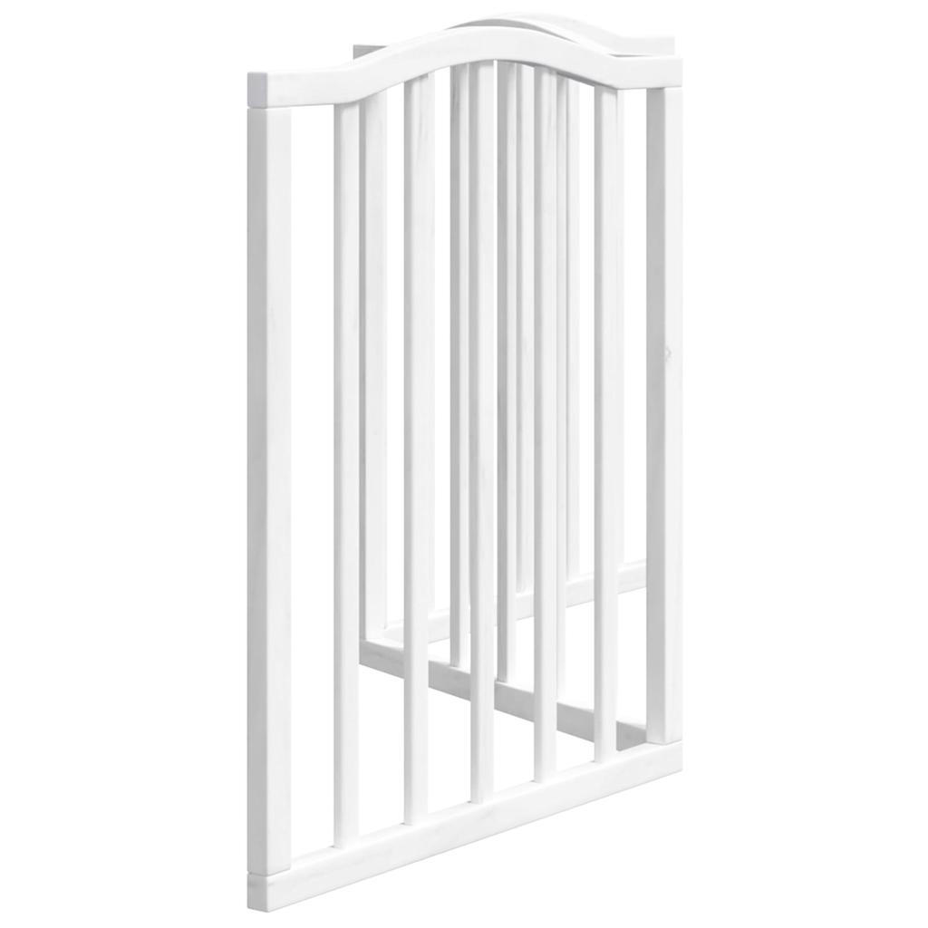 Dog Gate Foldable 3 Panels White 150 cm Poplar Wood