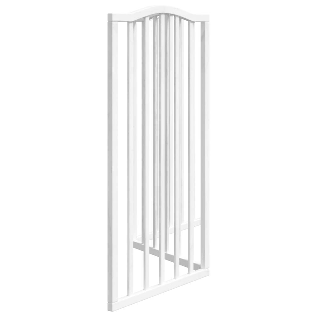 Dog Gate Foldable 3 Panels White 150 cm Poplar Wood