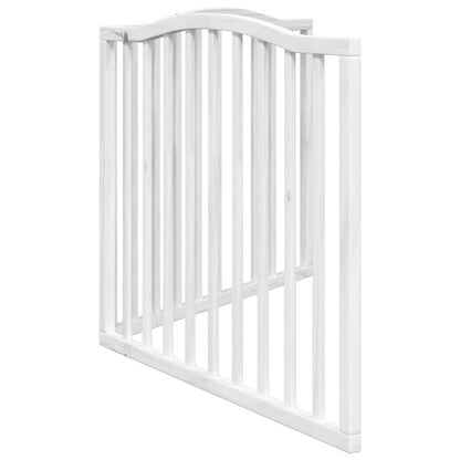 Dog Gate Foldable 2 Panels White 160 cm Poplar Wood