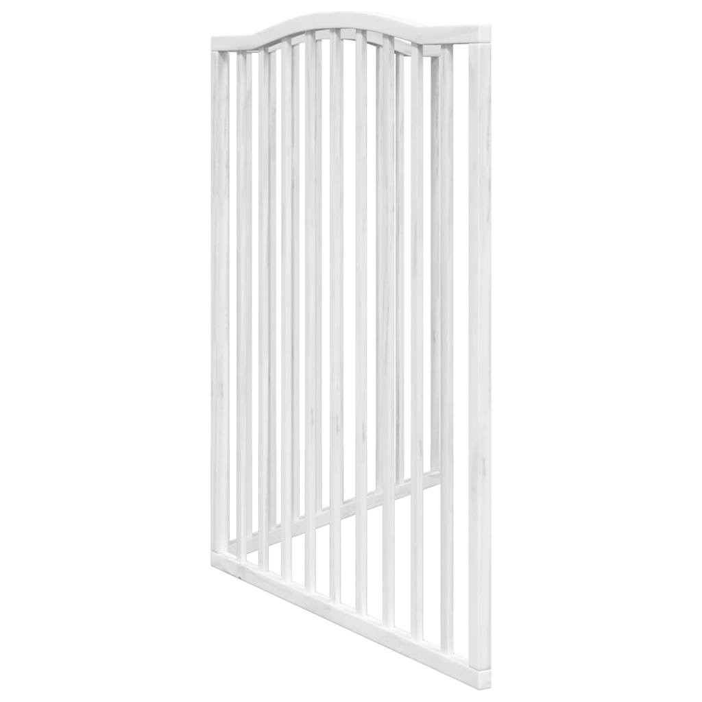 Dog Gate Foldable 2 Panels White 160 cm Poplar Wood