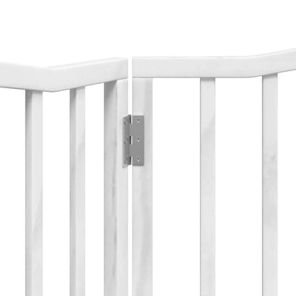 Dog Gate Foldable 2 Panels White 160 cm Poplar Wood