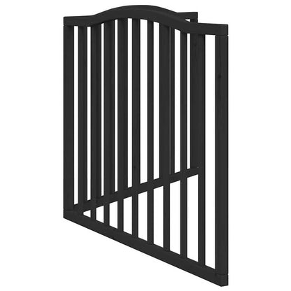 Dog Gate Foldable 2 Panels Black 160 cm Poplar Wood