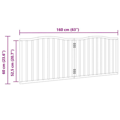 Dog Gate Foldable 2 Panels Black 160 cm Poplar Wood