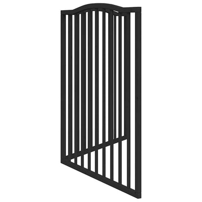 Dog Gate Foldable 2 Panels Black 160 cm Poplar Wood