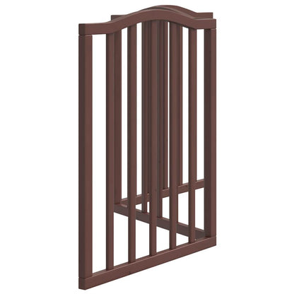 Dog Gate Foldable 3 Panels Brown Oak 150 cm Poplar Wood