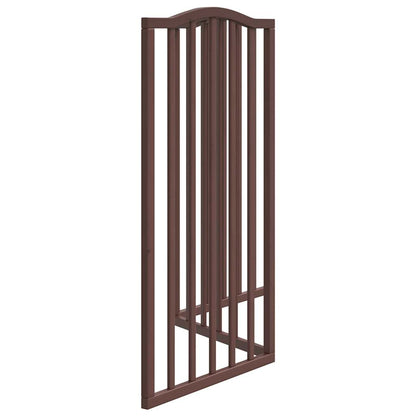 Dog Gate Foldable 3 Panels Brown Oak 150 cm Poplar Wood