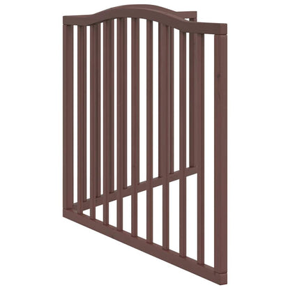 Dog Gate Foldable 2 Panels Brown Oak 160 cm Poplar Wood