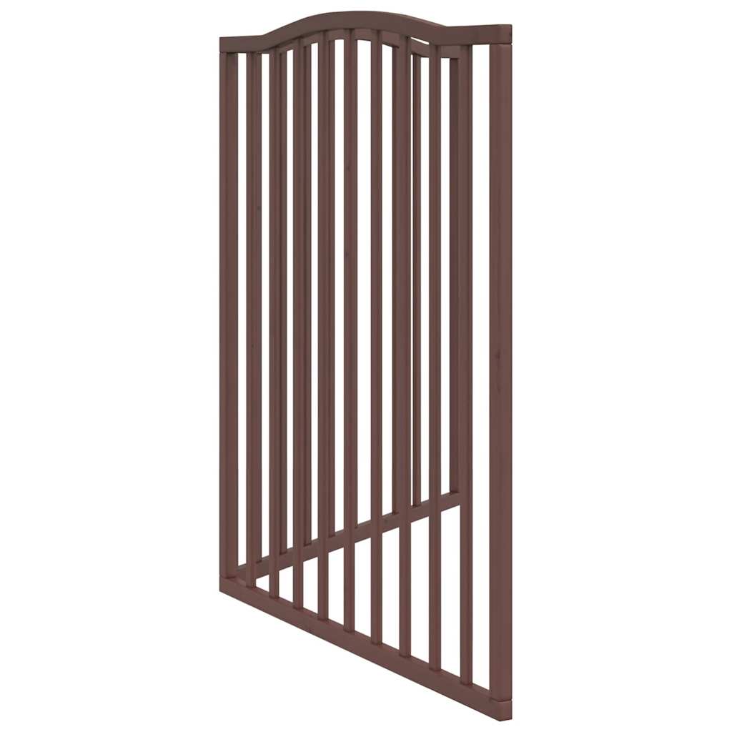 Dog Gate Foldable 2 Panels Brown Oak 160 cm Poplar Wood