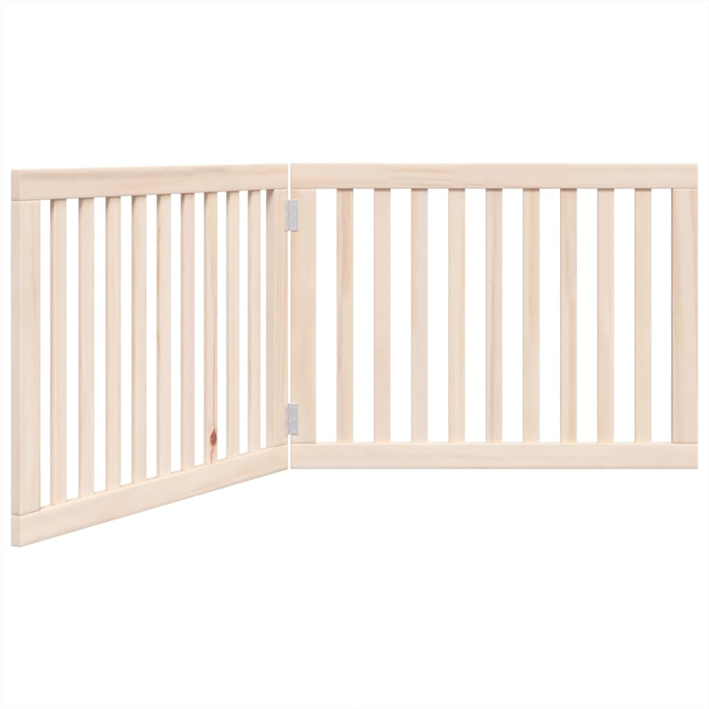 Dog Gate Foldable 2 Panels 160 cm Poplar Wood