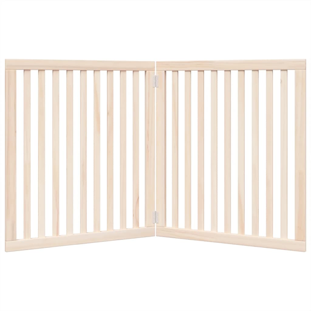 Dog Gate Foldable 2 Panels 160 cm Poplar Wood