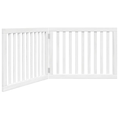 Dog Gate Foldable 2 Panels White 160 cm Poplar Wood