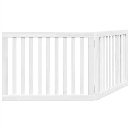 Dog Gate Foldable 2 Panels White 160 cm Poplar Wood