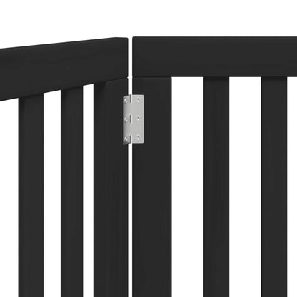 Dog Gate Foldable 2 Panels Black 160 cm Poplar Wood