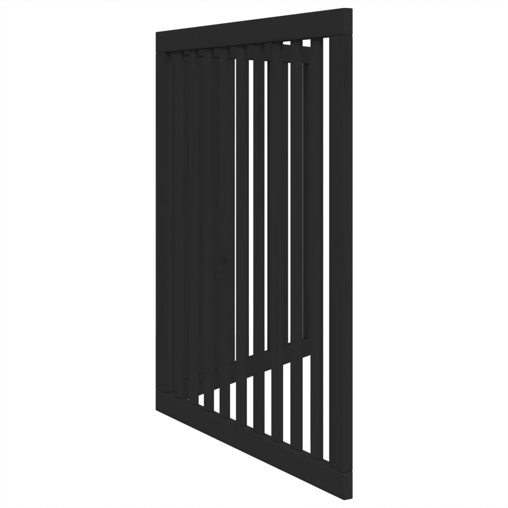 Dog Gate Foldable 2 Panels Black 160 cm Poplar Wood