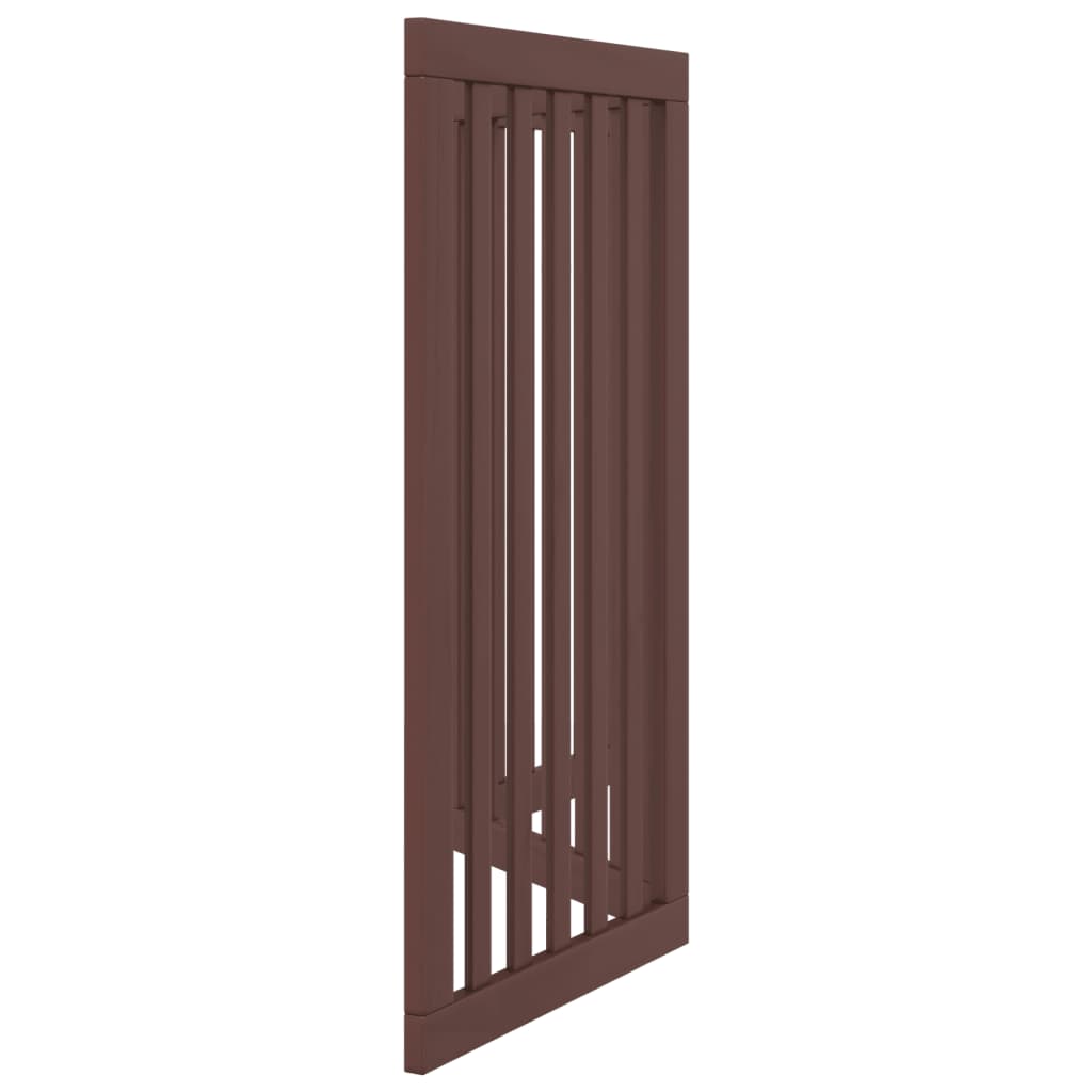 Dog Gate Foldable 3 Panels Brown 150 cm Poplar Wood