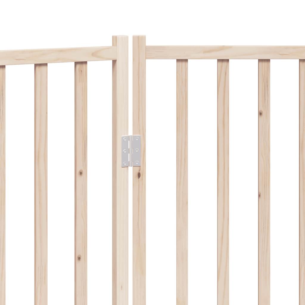 Dog Gate Foldable 3 Panels 150 cm Solid Wood Fir