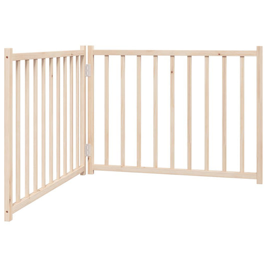 Dog Gate Foldable 2 Panels 160 cm Solid Wood Fir