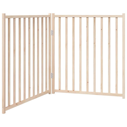 Dog Gate Foldable 2 Panels 160 cm Solid Wood Fir