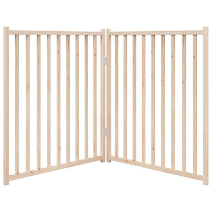 Dog Gate Foldable 2 Panels 160 cm Solid Wood Fir