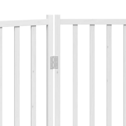 Dog Gate Foldable 3 Panels White 150 cm Solid Wood Fir