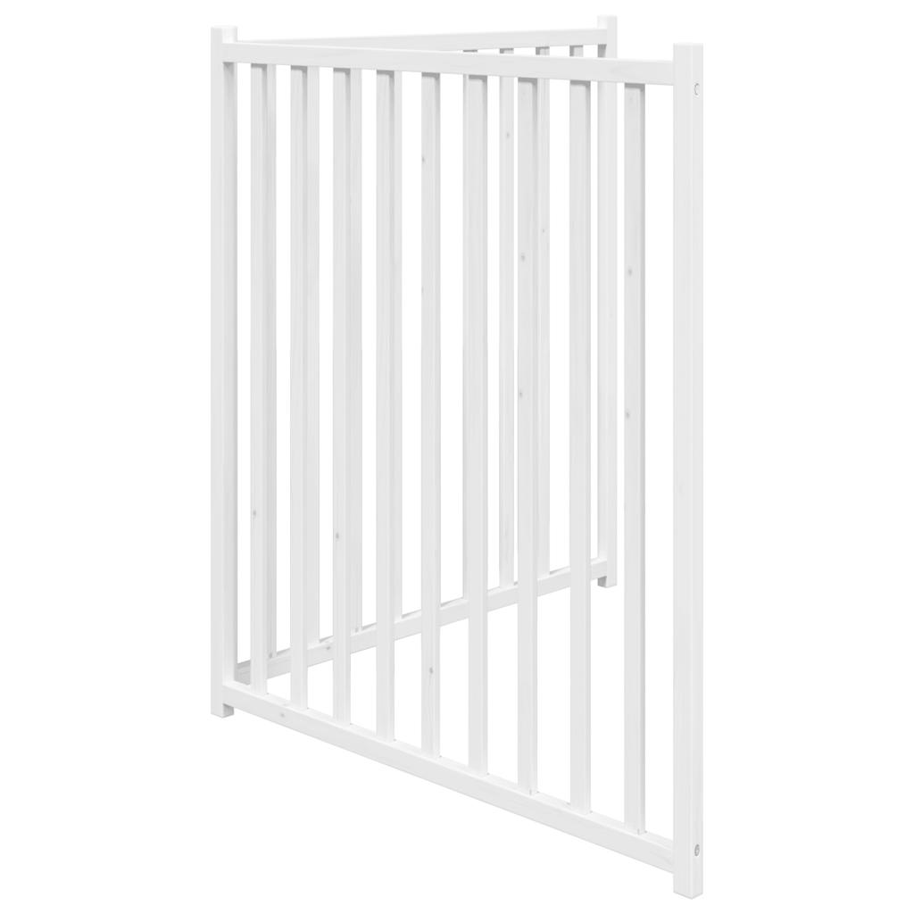 Dog Gate Foldable 2 Panels White 160 cm Solid Wood Fir