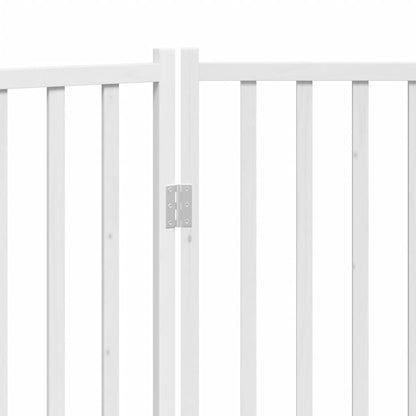 Dog Gate Foldable 2 Panels White 160 cm Solid Wood Fir