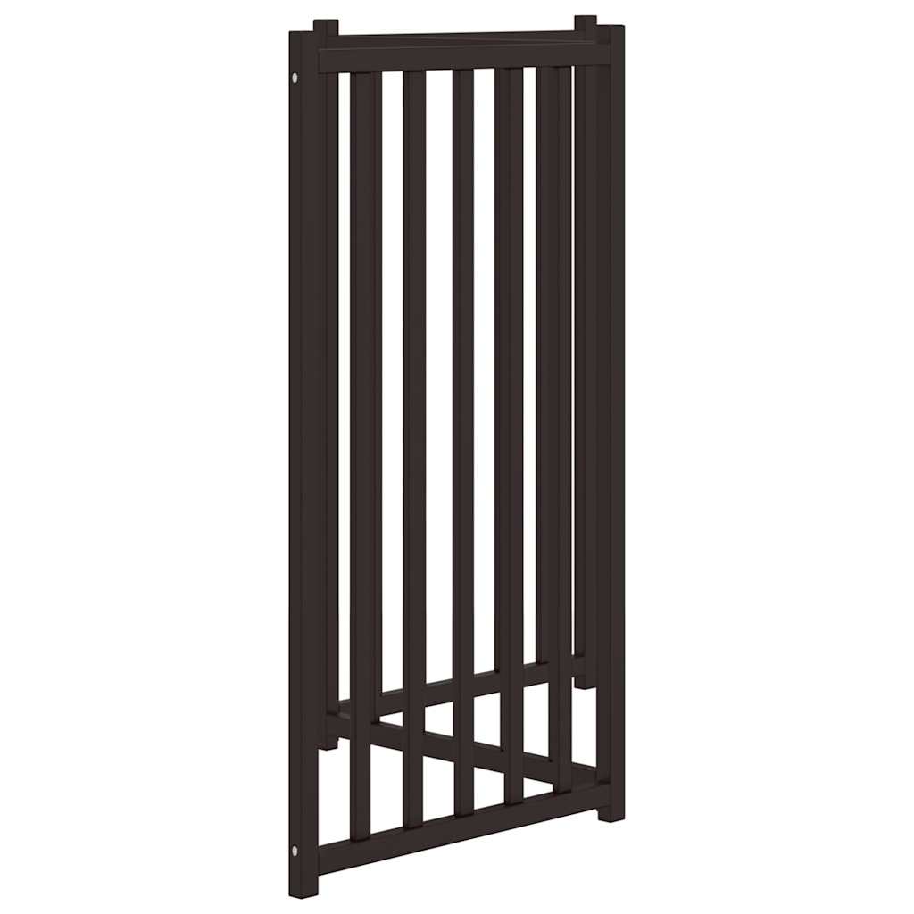 Dog Gate Foldable 3 Panels Black 150 cm Solid Wood Fir