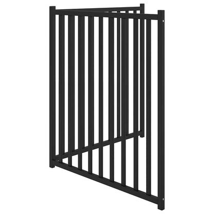 Dog Gate Foldable 2 Panels Black 160 cm Solid Wood Fir