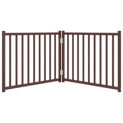 Dog Gate Foldable 2 Panels Brown Oak 160 cm Solid Wood Fir