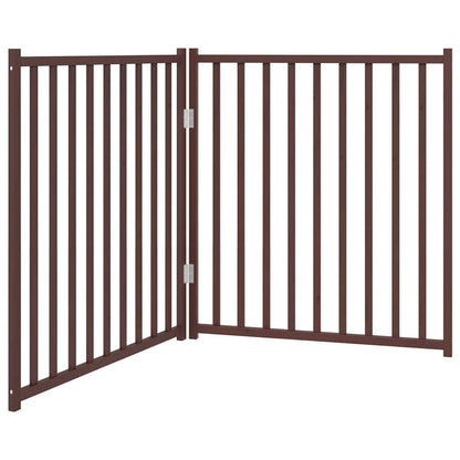 Dog Gate Foldable 2 Panels Brown Oak 160 cm Solid Wood Fir