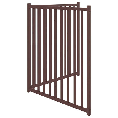 Dog Gate Foldable 2 Panels Brown Oak 160 cm Solid Wood Fir