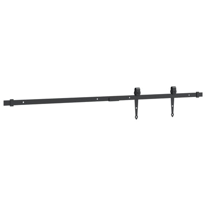Mini Sliding Cabinet Door Kit Black 122 cm Carbon Steel