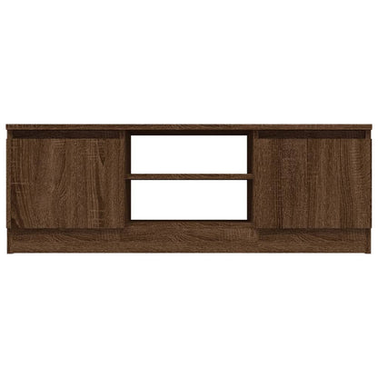 TV Cabinet with Door Brown Oak 102x30x36 cm