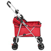 Folding Dog Stroller Red 76x50x100 cm Oxford Fabric