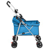Folding Dog Stroller Blue 76x50x100 cm Oxford Fabric