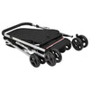 Folding Dog Stroller Black 100x49x96 cm Linen Fabric