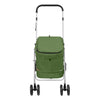 Folding Dog Stroller Green 100x49x96 cm Linen Fabric