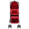 2-Layers Folding Dog Stroller Red 83x48x97 cm Oxford Fabric