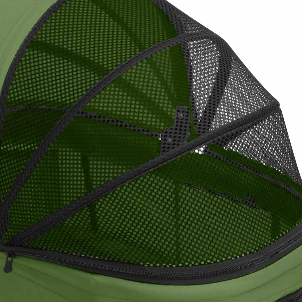 2-Layers Folding Dog Stroller Green 83x48x97 cm Oxford Fabric