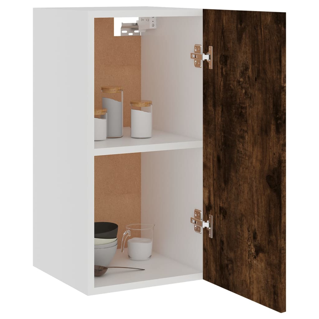 Hanging Cabinet Lyon Smoked Oak 29.5x31x60 cm Engineered Wood