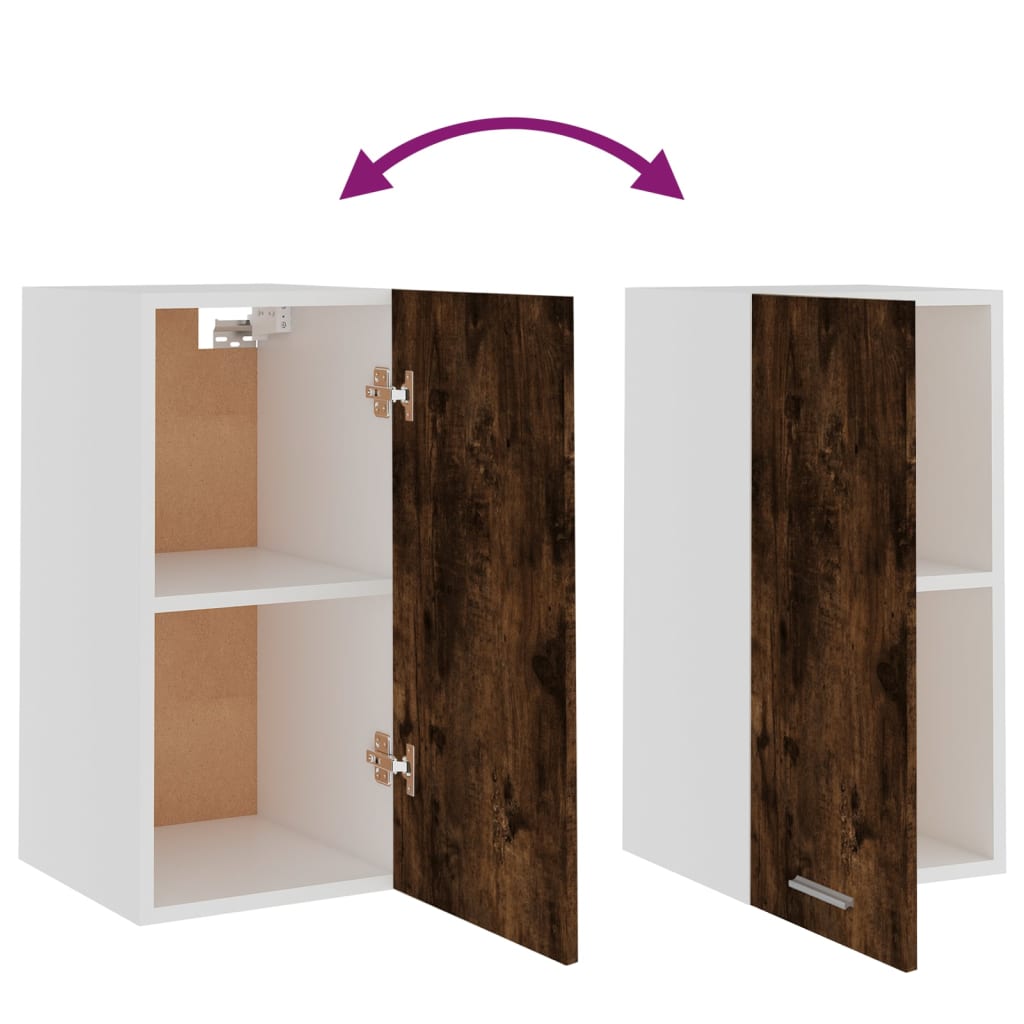 Hanging Cabinet Lyon Smoked Oak 29.5x31x60 cm Engineered Wood