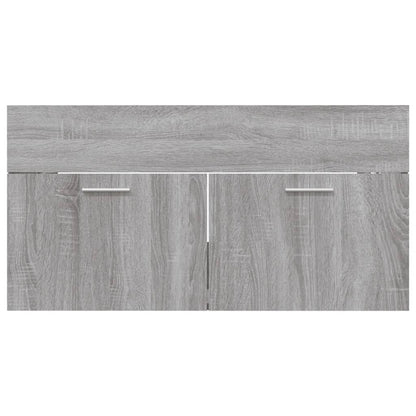 2 Piece Bathroom Furniture Set Grey Sonoma Engineered Wood