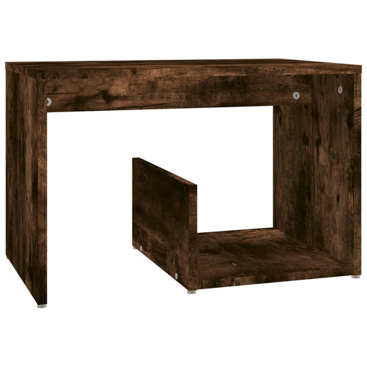 Side Table Smoked Oak 59x36x38 cm Engineered Wood
