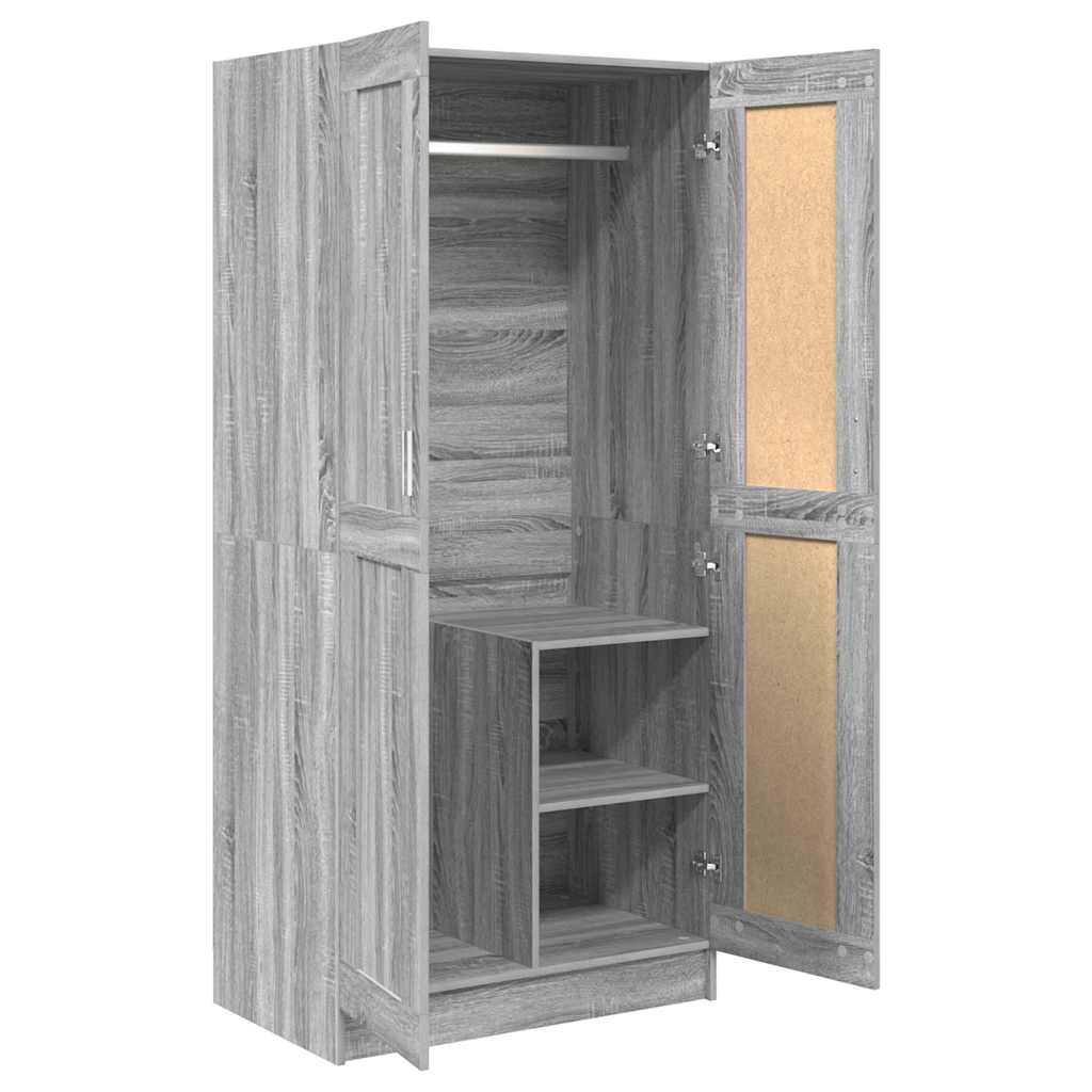 Wardrobe Grey Sonoma 82,5x51,5x180 cm Engineered Wood
