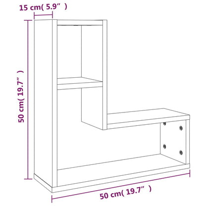 Wall Shelves 2 pcs Smoked Oak 50x15x50 cm Engineered Wood